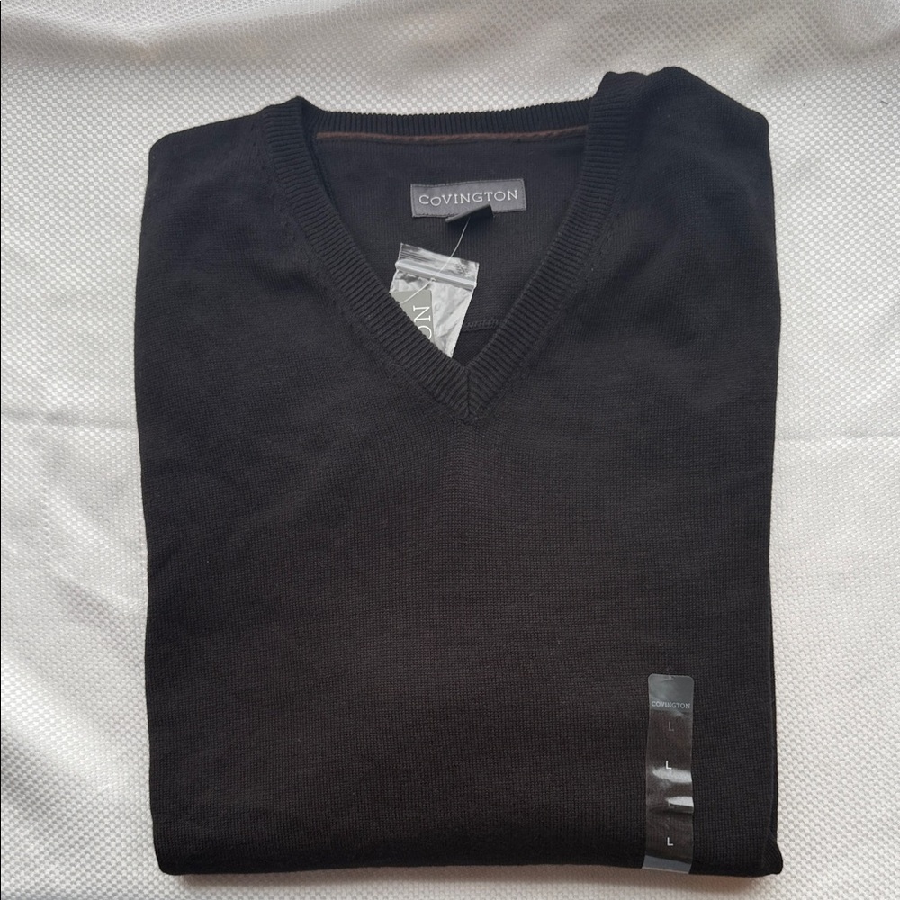 Covington Men's V-Neck Sweater - Black
